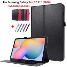 For Samsung Tab S7 11 2020 Case SM-T870 T875 Cover Funda Leather Stand Shell for Samsung Galaxy Tab S7 Cover Fold Flip Coque Pen 2024 - buy cheap