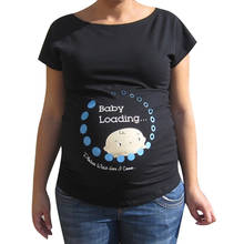Женская футболка с коротким рукавом, топы для беременных, футболки с принтом для мам, топы для беременных, Забавные футболки для беременных 2024 - купить недорого