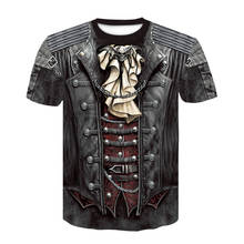 Camiseta masculina de manga curta com estampa de caveira de metal pesado de manga curta em torno do pescoço 2024 - compre barato