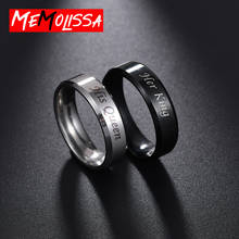 Женское кольцо из нержавеющей стали, простое кольцо черного цвета в стиле королевы, обручальные кольца для женщин и мужчин 2024 - купить недорого
