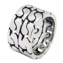 Support Dropship New Design  Double Chain Ring 316L Stainless Steel Fashion Jewelry Party Cool Ring 2024 - buy cheap