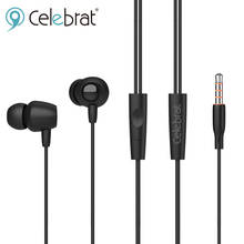 Celebrat FLY-1 In Ear Wired Headphones 3.5mm Stereo Bass Earphone In-ear Headset Music Earbuds Wire with Mic for oppo a11k 2024 - buy cheap