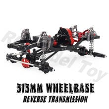 All Metal Chassis Kit 313mm 12.3" Wheelbase with Reverse Transmission Gearbox for 1:10 RC Crawler Car SCX10 Frame Upgrade Parts 2024 - buy cheap