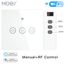 RF WiFi смарт сенсорный шторы Жалюзи рольставни переключатель Tuya Smart Life приложение дистанционное управление, работа с Alexa Echo Google Home 2024 - купить недорого