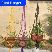 Hand Made Cotton Rope Hanging Net Flower Plant Hanger Hook Sling Hook Hanging Basket Vase Wall Decoration Country Yard Garden 2024 - buy cheap