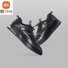 xiaomi youpin high frequency hot pressed leather shock absorption air cushion casual shoes men's leather shoes 2024 - buy cheap