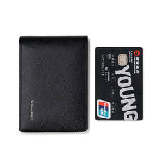 Men Wallet New 100% Cowhide Leather Card Holder Simple RFid Wallet for Bank Cards Business Cards ID 2024 - buy cheap