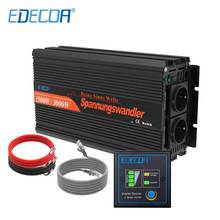 EDECOA power inverter 12V 220V 1500W pure sine wave 12V to AC 220V 230V off grid converter with remote control 2024 - buy cheap