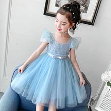 Vestidos de aniversário de casamento para meninas elegante festa lantejoulas tutu batismo vestido de baile crianças crianças formal pageant roupas 4-8y 2024 - compre barato