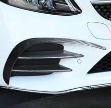 4pcs Carbon Fiber Style Car Front Fog Light Lamp Grille Grill Slats Cover Trim For Mercedes Benz W213 E Class 2016 2017 2018 2024 - buy cheap