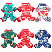 Christmas Cat Clothes For Dog Jumpsuit Thicken Warm Pet Pajamas For Small DogS Clothing Halloween Cat Costume Winter Sleepwear35 2024 - buy cheap