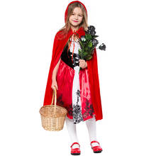 Fairy Tale Child Little Red Riding Hood Cosplay Costume Halloween Purim Girl Book Week Carnival Party Fancy Dress 2024 - buy cheap