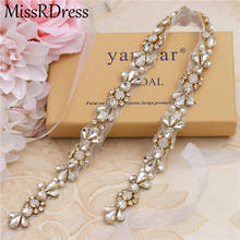 MissRDress Opals Bridal Belt Crystal Thin Wedding Dress Belt Rhinestones Wedding Sash For Women Prom Gown JK977 2024 - buy cheap