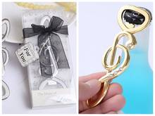 (10 Pieces/lot) Newest Bridal shower Decoration gifts Musical Note Bottle Opener Wedding Favors For Music theme Party Favor Gift 2024 - buy cheap