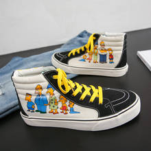 Zapatillas de lona con estampado de dibujos animados para hombre, zapatos vulcanizados a la moda, alta calidad, para primavera y otoño 2024 - compra barato