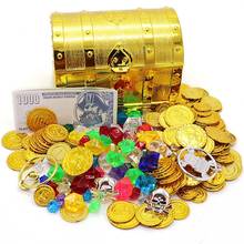 Caixa de peito pirata tesouro, joia berloque lembrança moeda caixa de armazenamento de dinheiro f3me 2024 - compre barato