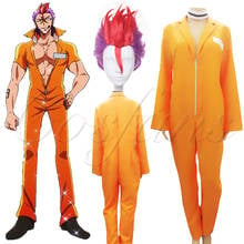 Костюм из тюрьмы Нико-рок Nanbaka NO.69, костюм для косплея, оранжевое боди + перчатки, Хэллоуин, косплей заключенного 2024 - купить недорого