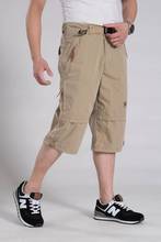 Pantalones cortos informales hasta la rodilla para hombre, 100% algodón, supergrande, multibolsillo, talla grande M-3XL, 4XL, 5XL, 6XL, 7XL, novedad 2024 - compra barato