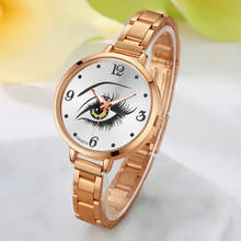 Senhoras design de criação de moda de luxo grande olho moda feminina corrente analógico quartzo relógio de pulso redondo relógios relogio feminino # d 2024 - compre barato