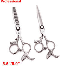 50 Pcs 5.5 6.0 Professional Hairdressing Scissors Thinning Barber Scissors Hair Cutting Scissors Haircut 440C Japan Steel 9023# 2024 - buy cheap