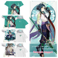 Genshin Impact XIAO COSPLAY Short-Sleeved Summer Full-Color Men's and Women's Project Clothing, Support Customization. 2024 - buy cheap