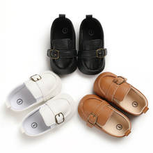 Zapatos para bebés, niñas y niños pequeños, suela de cuna suave de cuero, Prewalker 2024 - compra barato
