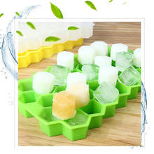 Pudding Chocolate Whiskey Molds Tool Silicone Honeycomb Ice Cube Tray with Lid Mold 37 Ice Making Box Random Color 2024 - buy cheap