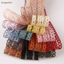 Kewgarden DIY Bowknot Needlework Accessories Craft Ribbons Stripe Hollow Ribbon 25mm 1" Handmade Tape Packing Riband 10 Yards 2024 - buy cheap
