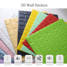 3D Wall Stickers Wallpaper Decor Foam Waterproof Wall Covering Wallpaper For Living Room DIY Background Wall Stickers 70*77CM 2024 - buy cheap