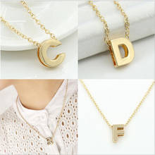 26 A-Z, ожерелье с буквенным принтом, минималистичное золотое ожерелье с надписью, ожерелье для женщин с буквенным принтом, простая цепочка для ключиц 2024 - купить недорого