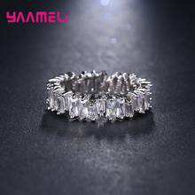 925 Sterling Silver Rings for Women Statement Irregular Baguette CZ Crystal Fashion Full Cubic Zircon Wedding Engagement Jewelry 2024 - buy cheap