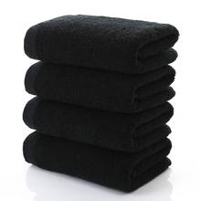 Black Bath Towel Cotton Thick Face Towels Outdoor Travel Soft Thick High Absorbent Bathroom Hotel For Adults 2024 - buy cheap