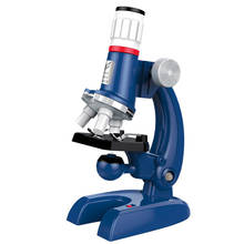 Kit de microscópio de laboratório com led 1200x, homeschool, brinquedo educacional científico, presente, microscópio biológico refinado para crianças 2024 - compre barato