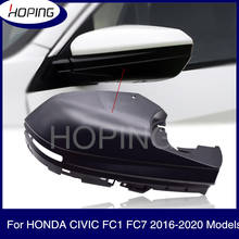 Надеяние, внешняя сторона зеркала заднего вида, Нижняя крышка для Honda For CIVIC FC1 FC7 2016 2017 2018 2019 2020, черная боковая крышка зеркала 2024 - купить недорого