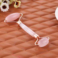 Face Massager Massager For Face Lift Up Jade Stone Roller Rose Quartz Natural Crystal Stone Slimming  Facial Massage Roller 2024 - buy cheap