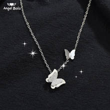 Stainless Steel Jewelry Lovely Butterfly Charms Necklace Fashion Jewelry for Women Girls Birthday Gifts 2024 - buy cheap