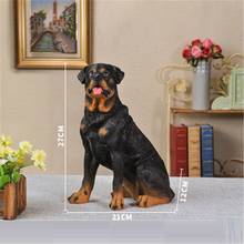 Simulation Rottweiler Dog Statue Animal Puppy Home Decorations Resin Art Craft Creative Gift Home Decoration Accessories 2024 - buy cheap