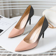 2020 New Arrival Spring And Autumn Fashion Pointed Toe Thin Heeled Shoes High Heel Womens Party Dress shoes Shallow Pumps 2024 - buy cheap