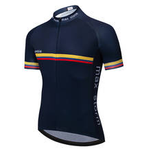 Maillot de ciclismo personalizado para hombre y mujer, Jersey para bicicleta de montaña y carretera, color azul colombia, 2019 2024 - compra barato