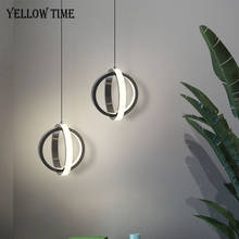 Luminária pendente moderna de led, 110v 220v, com anéis redondos, para sala de estar, sala de jantar, cozinha, quarto, cabeceira 2024 - compre barato