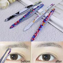 1pc Face Hair Removal Eye Brow Trimmer Eyebrow Tweezer Eyelash Clip Stainless Steel Flower Eyebrow Tweezers Cosmetic Makeup Tool 2024 - buy cheap