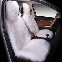 5 seat Keep warm Australian wool long plush fur seat cover For Nissan Qashqai Note Murano March Teana Tiida Almera X-trai 2024 - buy cheap