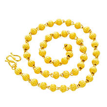 2021 модное ожерелье-цепочка в форме фонаря, мужской чокер, 24 к золотого цвета, длинное ожерелье 45 см для женщин, ошейник в стиле панк, свадебные украшения 2024 - купить недорого