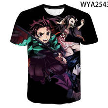 Moda t camisa das crianças dos homens das mulheres anime demônio slayer: kimetsu não yaiba 3d impresso camiseta harajuku estilo camisetas streetwear topos 2024 - compre barato