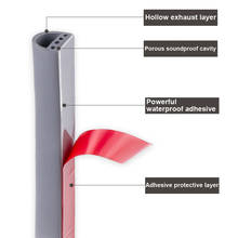 D Тип силиконовая резиновая уплотнительная полоса серая дверь окно Звукоизолирующая лента самоклеящаяся лента уплотнение изоляции 6 м/лот 2024 - купить недорого