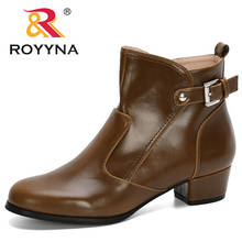 ROYYNA 2020 New Designers Woman Ankle Boots Motorcycle Boots Female Autumn Winter Shoes Outdoor High Top Botas Mujer Comfortable 2024 - buy cheap