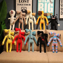 Плюшевая игрушка в стиле аниме, плюшевая сирена, черная мультяшная кошка, мягкие игрушки-животные, кукла, страшный ужас, плюшевые игрушки для детей, рождественский подарок 2024 - купить недорого