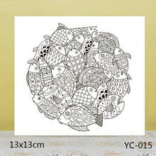 AZSG Cute fat fish Clear Stamps For DIY Scrapbooking/Card Making/Album Decorative Rubber Stamp Crafts 2024 - buy cheap