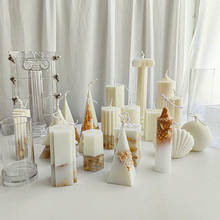 Moldes de plástico transparente para fabricación de velas, moldes para fabricación de velas de aromaterapia de yeso, molde para manualidades con forma de cruz cuadrada/bola REDONDA/cilindro 2024 - compra barato