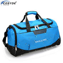 Bolsa de ginástica grande esportiva com bolso para sapatos, masculina/feminina, á prova d'água para treino de fitness, bolsa de viagem para ioga 2024 - compre barato